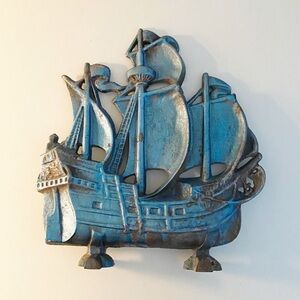 Antique Cast Iron Clipper Ship Doorstop